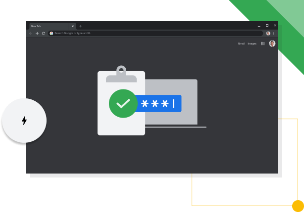 סמל הפרודוקטיביות של Google מוצג בחלון של דפדפן Chrome במצב כהה.