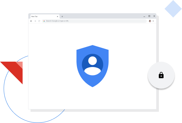 סמל הפרטיות של Google מוצג בחלון של דפדפן Chrome.