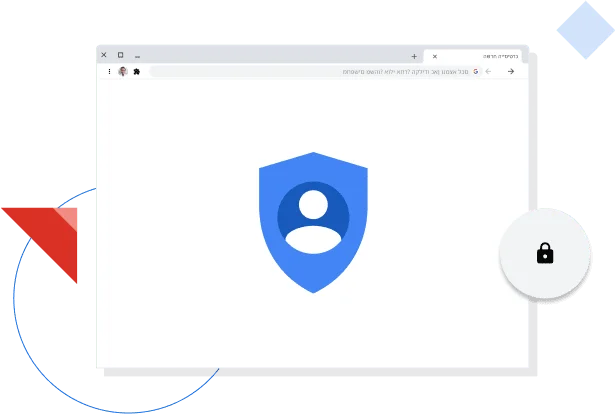 סמל הפרטיות של Google מוצג בחלון של דפדפן Chrome.
